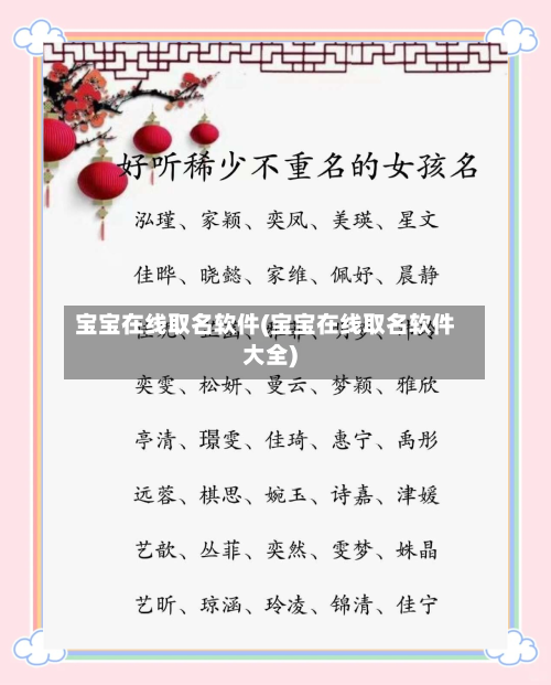 宝宝在线取名软件(宝宝在线取名软件大全)