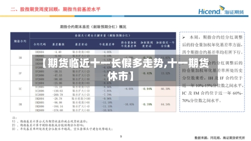 【期货临近十一长假多走势,十一期货休市】-第2张图片
