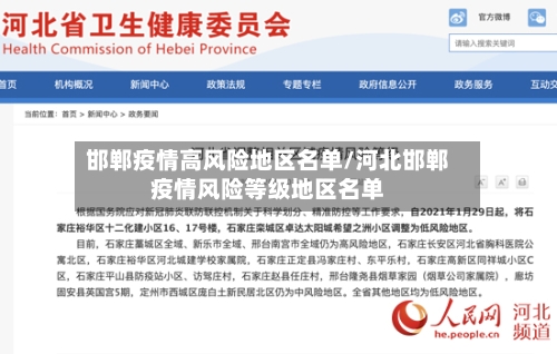 邯郸疫情高风险地区名单/河北邯郸疫情风险等级地区名单