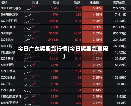 今日广东锡期货行情(今日锡期货费用)