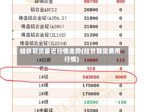硅铁期货最近行情走势(硅铁期货费用行情)